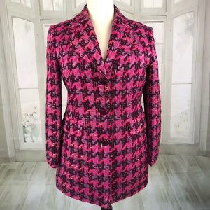 Requirements Purple Tweed Long Blazer